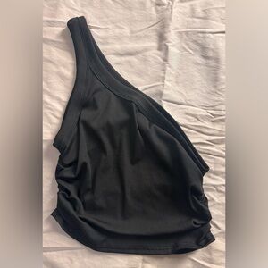 Black One-Shoulder Swimsuit